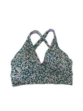 Floral halter swim top